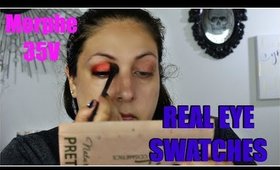 Morphe 35V | LIVE EYE SWATCHES | Stunning Vibes Artistry Palette