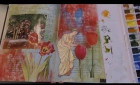 Junk Journal (SillyBook) Tulip garden  page