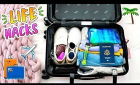 9 Travel Life Hacks + How to Pack for Vacation!!