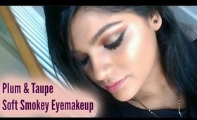 Plum and Taupe Soft Smokey Eyemakeup