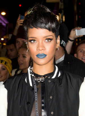 Rihanna blue lips