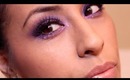 Dramatic Purple Eyes with Glittter (Prom look #2)