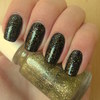 Black with Gold Glitter
