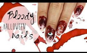 Bloody Mix and Match Nail Art | Halloween ♡