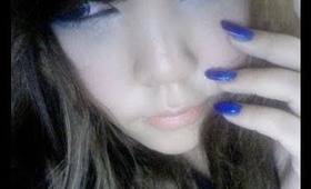 ♡♡ Blue Glittery Gyaru Eye Tutorial ♡♡