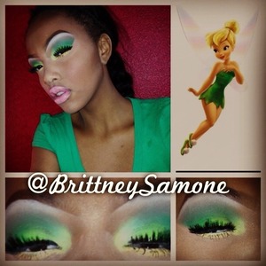 Green and yellow tinker bell theme 💋💄