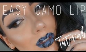 CAMO LIP MAKEUP TUTORIAL | LIP ART | MSQUINNFACE