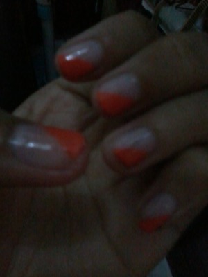 i just try this........ actually this is soft orange but why looks like neon ._.