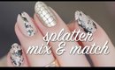 Nude Splatter Mix & Match Nail Art Tutorial | Lacquerstyle