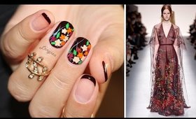 Fall Floral Nail Art