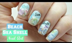 Beach Sea Shell Nail Art! *using water decals*