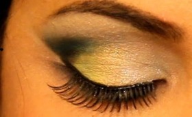 Eid Special Green & Blue Makeup : For Brown or Tan Skin