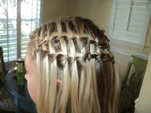 A new take on the classic waterfall braid. This was the first time I ever tried to create this look.