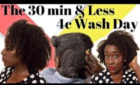 The Best Wash Day Routine under 30 Minutes on 4c Natural Hair | Naturalicious