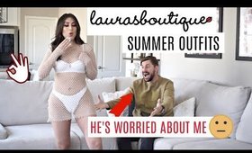 Husband RATES my LAURAS BOUTIQUE SUMMER Outfits