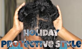 Holiday Protective Style | Fine Natural Hair | VLOGMAS #17
