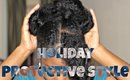 Holiday Protective Style | Fine Natural Hair | VLOGMAS #17
