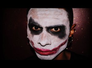 my boyfriend Lester. The Joker makeup.