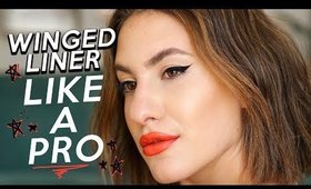 HOW TO APPLY WINGED EYELINER LIKE A BEAUTY GURU! | Jamie Paige