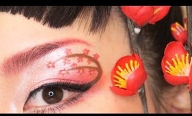 Japanese New Years Makeup ~ Ume Blossom 梅 ~