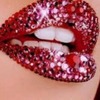 glittery lips