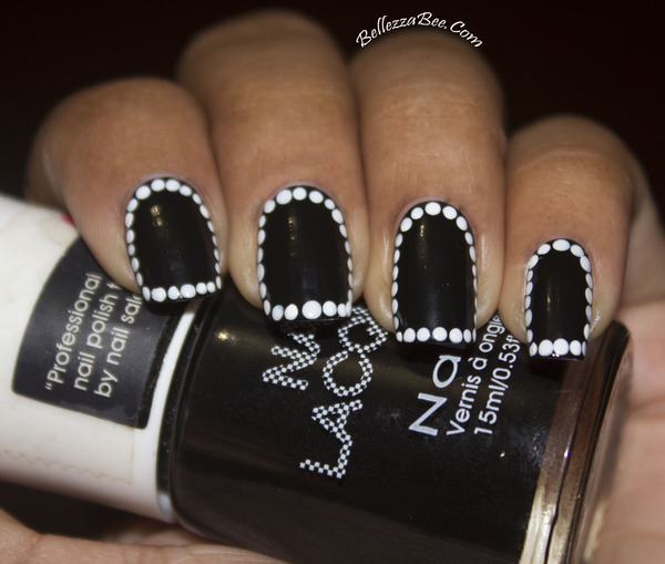 White Dot Border Nails Naomi H.'s Photo Beautylish