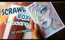 SCRAWL BOX Unboxing - August 2019 💙 Draw with Chameleon Pens🦎