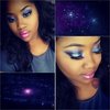 Galaxy inspired makeup