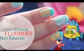 Little Mermaid (Flounder) Nail Tutorial