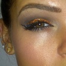Orange Glitter Smokey Eye 