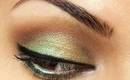 Gold, Emerald and brown makeup tutorial