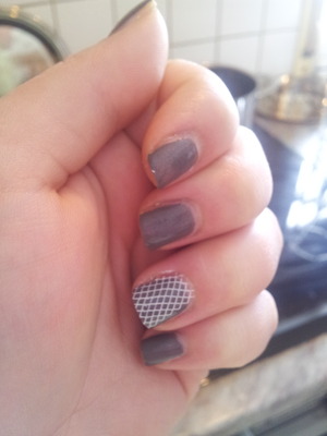 grey with glitter and stamps 