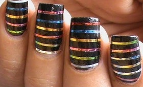 Striping tape nail art tutorial for beginners easy how to do nail art striping tape tutorial video