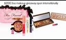 $200 FREE MAKEUP GIVEAWAY URBAN DECAY NAKED PALETTE 2 TOO FACED NATURAL FLIRT KIT And MORE OPEN