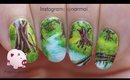 Forest sprites, freehand nail art tutorial