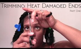 Trimming Off Heat Damaged Ends (Part 1) | Natural Hair