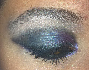 A blue & purple smokey eye that I created.