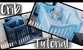 DIY BUDGET BABY CRIB MAKEOVER! (How to Paint a Crib Safely)