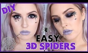 DIY Realistic Spiders! 🕷💕 FULL FACE Halloween Makeup Tutorial! ☑️ EASY