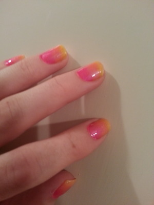 first attempt at gradient nails