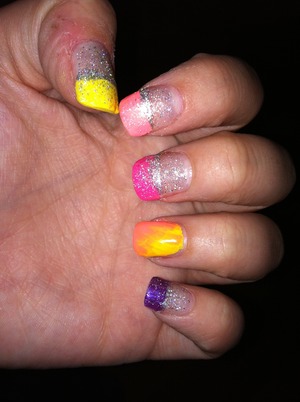 This is how I had my nails done today. :)