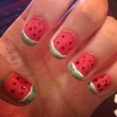 Watermelon Manicure. 