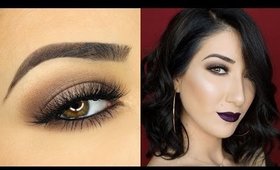 Brown Smokey Eyes & Vampy Lips Fall Makeup Tutorial