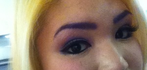 Purple eyebrows :) Looked more fierce in person.