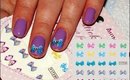 Recenzija/Review - BornPrettyStore nail water decals Polka dot bows Y173
