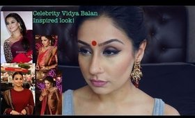 Celebrity Makeup Vidya Balan bombshell smokey eye tutorial || Raji Osahn