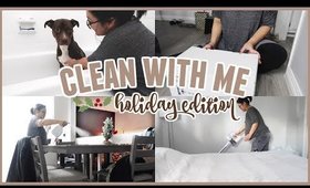 Clean With Me Holiday Edition + Washing Zoey & Unboxing My New Vacuum