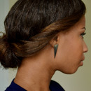 Hairstyle- Side twist into low bun