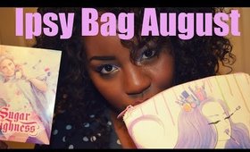 IPSY GLAM BAG REVIEW AUGUST /HER PURPLE HAIR AND EYELINER ON FLEEK! SUGAR HIGHNESS
