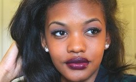 Fall Makeup Tutorial | Mauve Eyes + Dark Lips